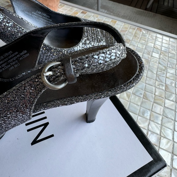 Nine West Silver Glitter Slingback Heels - Picture 11 of 11
